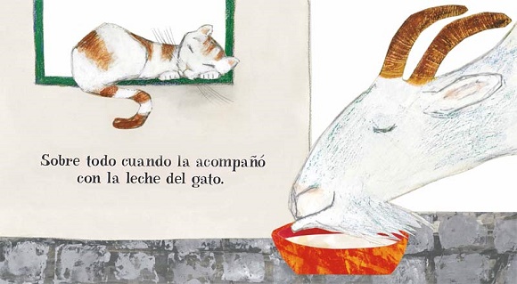 Ilustración de La cabra glotona