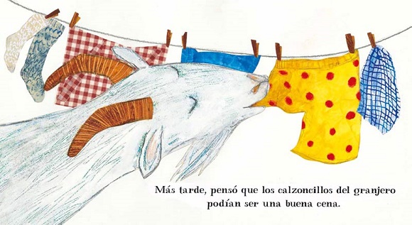Ilustración de La cabra glotona