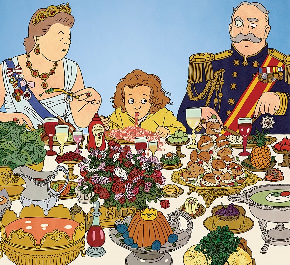 Ilustración de La cena con la reina
