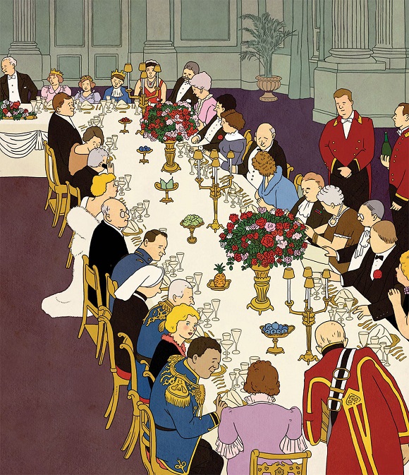 Ilustración de La cena con la reina