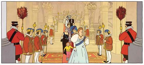 Ilustración de La cena con la reina