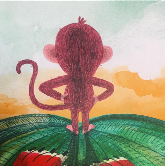 Ilustración de Pequeña en la jungla