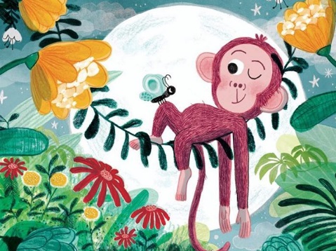 Ilustración de Pequeña en la jungla