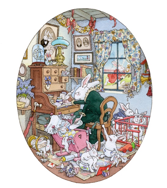 Ilustración de La esposa del Conejo Blanco
