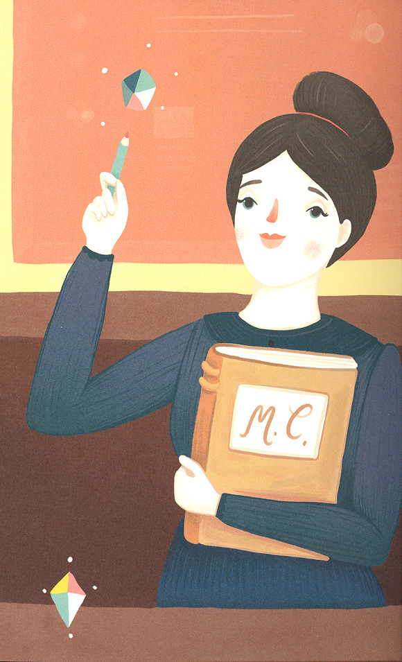 Ilustración de Pequeña & GRANDE. Marie Curie
