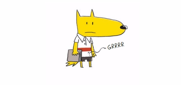 Ilustración de Un lobito muy educado