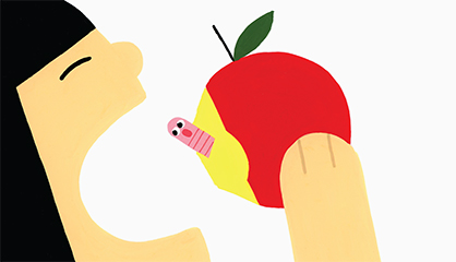 Ilustración de Totó quiere la manzana