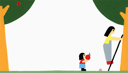 Ilustración de Totó quiere la manzana