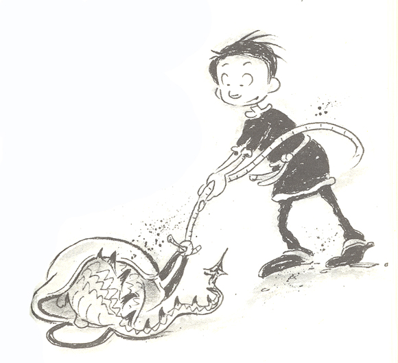 Ilustración de Aprendiz de caballero. Los dragones no saben nadar