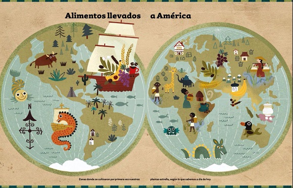 Ilustración de Aventuras y desventuras de los alimentos que cambiaron el mundo