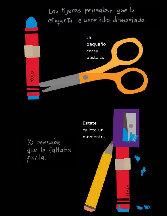 Ilustración de Rojo. Historia de una cera de colores