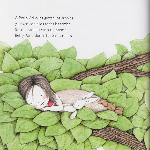 Ilustración de Arriba en las ramas