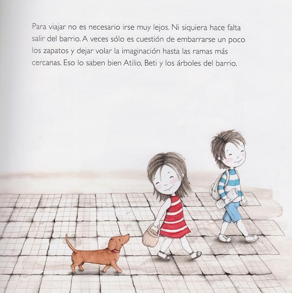 Ilustración de Arriba en las ramas