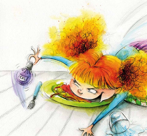 Ilustración de La niña que siempre decía NO