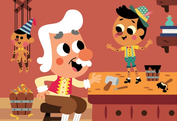 Ilustración de Pinocho