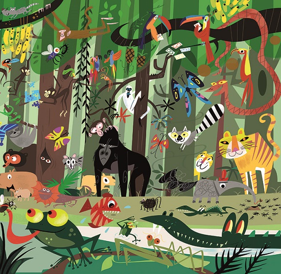 Ilustración de Busca y encuentra los animales