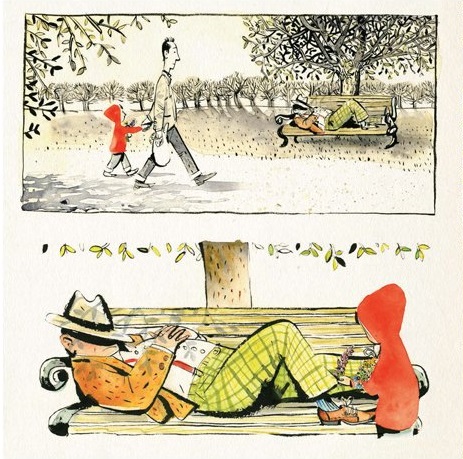 Ilustración de Un camino de flores