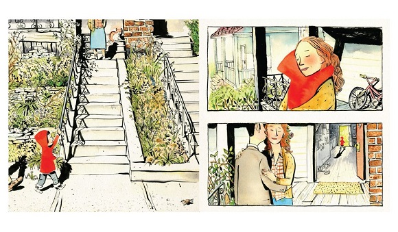 Ilustración de Un camino de flores