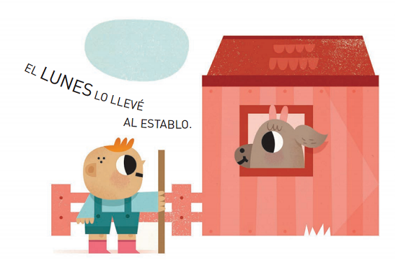 Ilustración de Un cocodrilo en la granja