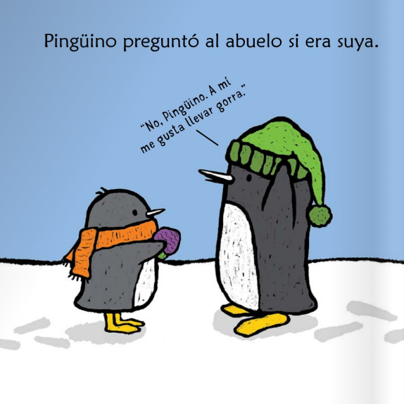 Ilustración de Pingüino enamorado