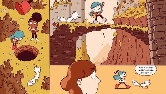 Ilustración de Hilda y el bosque de piedra