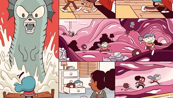 Ilustración de Hilda y el bosque de piedra