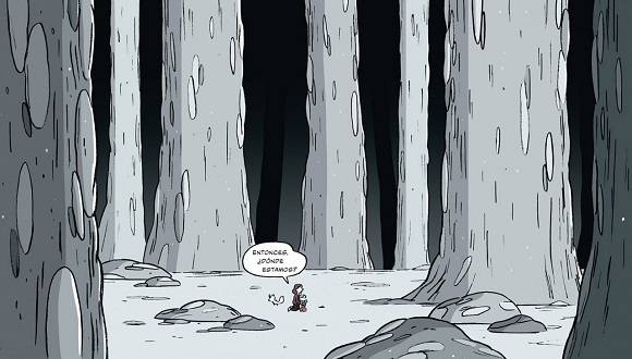 Ilustración de Hilda y el bosque de piedra