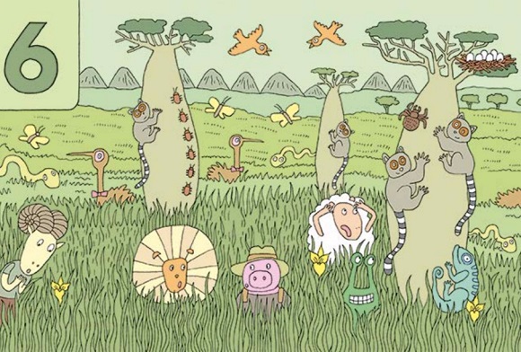 Ilustración de Ojo con los números