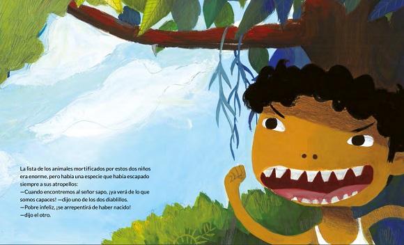 Ilustración de El sapo y los niños