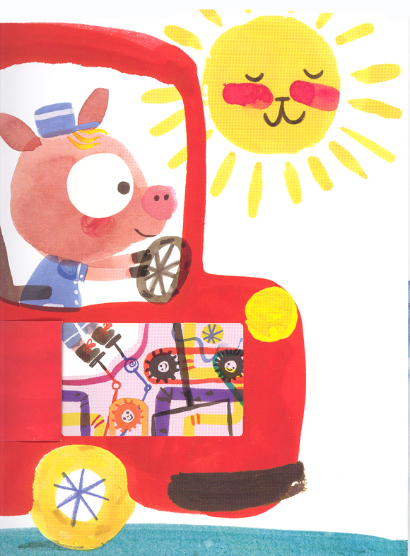Ilustración de Kike y Kika van a la playa