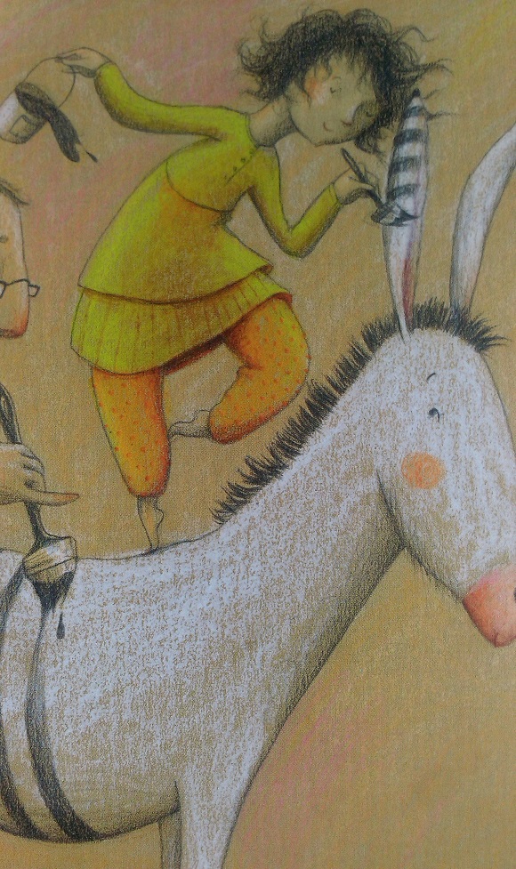Ilustración de Karim y las cebras