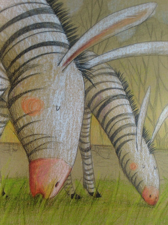 Ilustración de Karim y las cebras