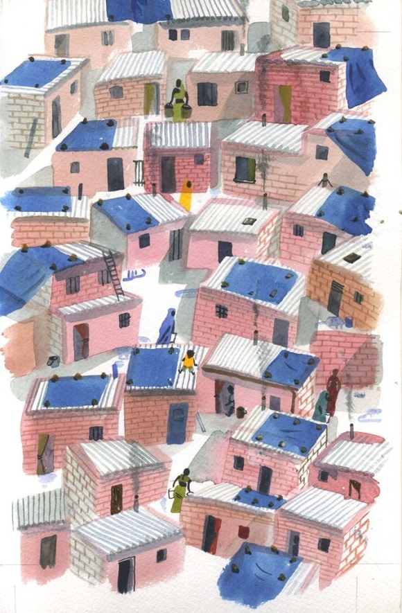 Ilustración de Agni y la lluvia