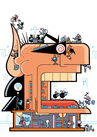 Ilustración de Siempre pensando en tebeos