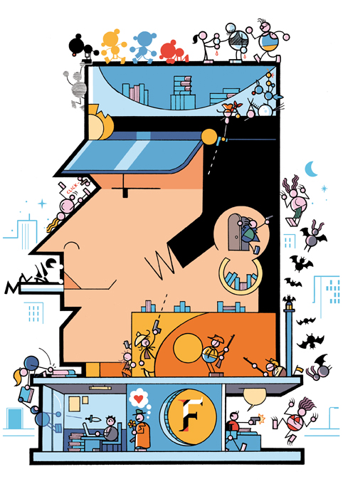 Ilustración de Siempre pensando en tebeos