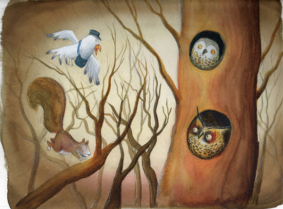 Ilustración de La sorpresa de la noche