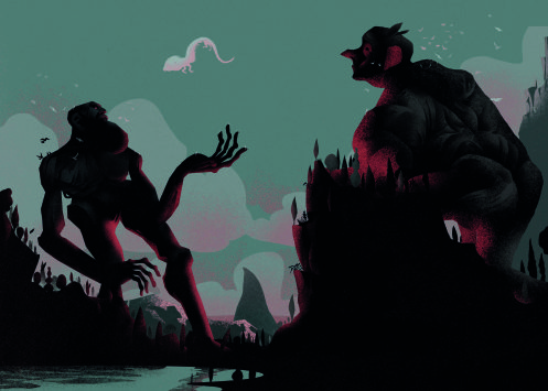 Ilustración de El Dragón Blanco y otros personajes olvidados