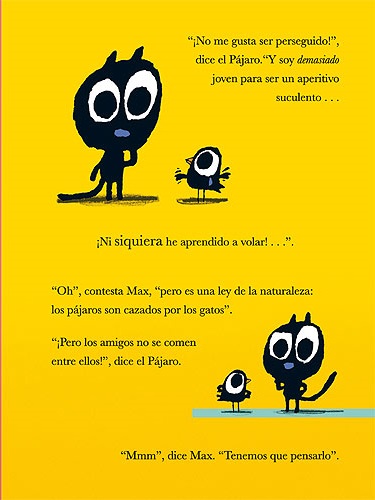 Ilustración de Max y el pájaro