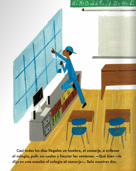 Ilustración de El primer día de un colegio