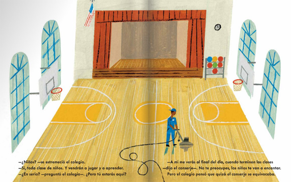 Ilustración de El primer día de un colegio