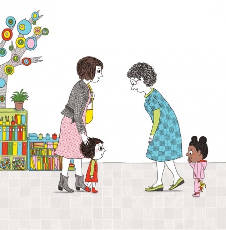 Ilustración de Mamá va al cole