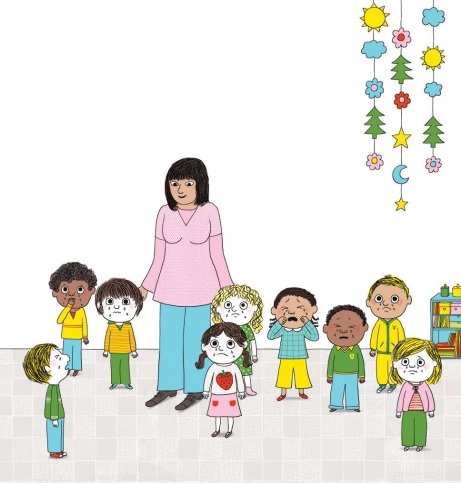 Ilustración de Mamá va al cole