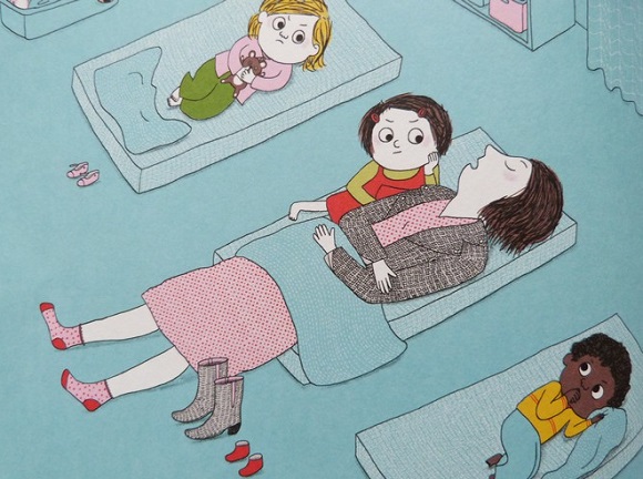 Ilustración de Mamá va al cole