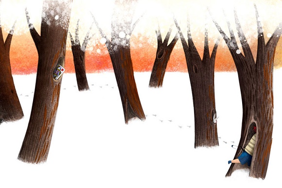 Ilustración de Dentro del bosque