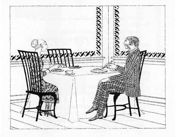 Ilustración de Tristán encoge