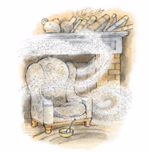 Ilustración de Búho en casa