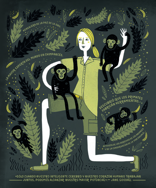 Ilustración de Mujeres de ciencia