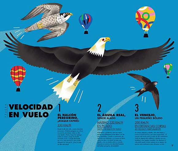 Ilustración de 1.2.3... ¡Ya! Los récords deportivos de los animales