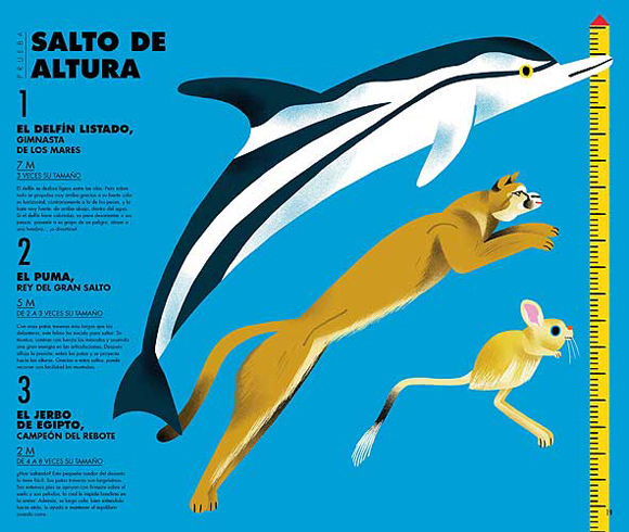 Ilustración de 1.2.3... ¡Ya! Los récords deportivos de los animales