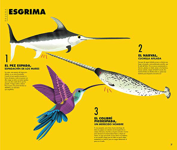 Ilustración de 1.2.3... ¡Ya! Los récords deportivos de los animales